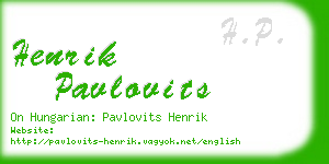 henrik pavlovits business card